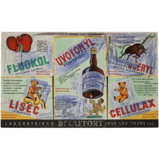 Buvard publicitaire. Uvotonyl - Fluokol - Lisec - Sthenoseryl - Cellulax.