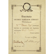 Ex-praemio . Distributio Solemnis Praemiorum Seminarii Valentinensis.