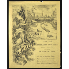 Défilé des Bataillons scolaires. Place de l'Hôtel-de-Ville. 14 juillet 1884.