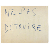 Ne pas détruire.