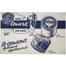Buvard publicitaire. Fil à coudre Conscrit.