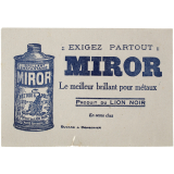 Buvard publicitaire. Miror. 
