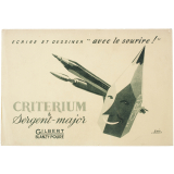 Buvard publicitaire. Criterium et Sergent-Major. Gilbert Blanzy-Poure.