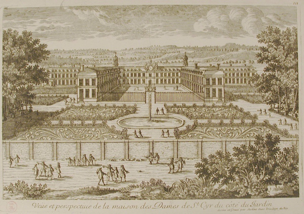 Veüe et perspective de la maison des Dames de St. Cyr du côté du Jardin.
