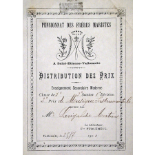 Ex-praemio . Pensionnat des frères maristes à Saint-Etienne-Valbenoite.