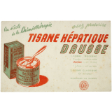 Buvard publicitaire. Tisane hépatique Dausse.