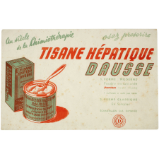 Buvard publicitaire. Tisane hépatique Dausse.