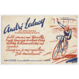 Buvard publicitaire. André Leducq aux petits écoliers et petites écolières de France.
