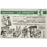 Buvard publicitaire. Brasserie La Semeuse.
