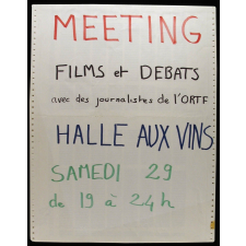 Meeting films et débats avec des journalistes de l'ORTF - Halle aux Vins.