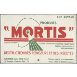 Buvard publicitaire. Produits Mortis.