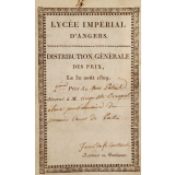 Ex-praemio . Lycée impérial d'Angers.