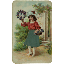 Cartes réclame. Chocolat Poulain. Portrait d'enfants.