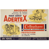 Buvard publicitaire. Adertex. Cellophane.