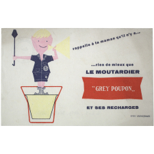 Buvard publicitaire. Le Moutardier Grey-Poupon.