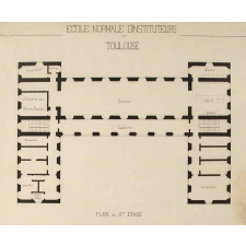 Ecole Normale d'Instituteurs de Toulouse. Plan du 2ieme Etage.