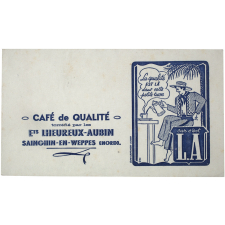 Buvard publicitaire. Café L.A. - Lheureux-Aubin.