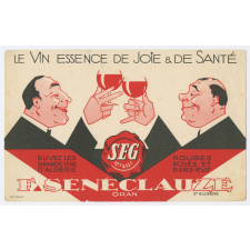 Buvard publicitaire. Grands vins d'Algérie. F. Sénéclauze.