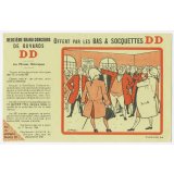 Buvard publicitaire. Mirabeau face à Dreux-Brézé. Offert par les bas et socquettes DD. 