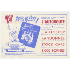Buvard publicitaire. 1er pour le code la route !