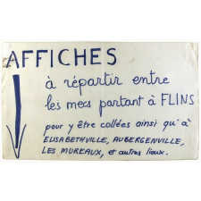 Affiches à répartir entre les mecs partant à Flins.