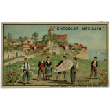 Carte réclame. Chocolat Mexicain. Le cerf-volant.