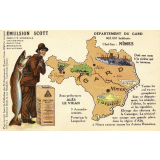 Émulsion Scott - Débilité générale, croissance, dentition, bronchite, rachitisme - Département du Gard - 402.601 habitants - Chef-lieu : Nîmes - Sous-préfectures : Alès, Le Vigan.