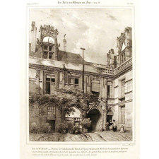 Portion de l'aile droite de l'Hôtel de Cluny entièrement élevé sur la construction Romaine. Fin du XVe siècle.