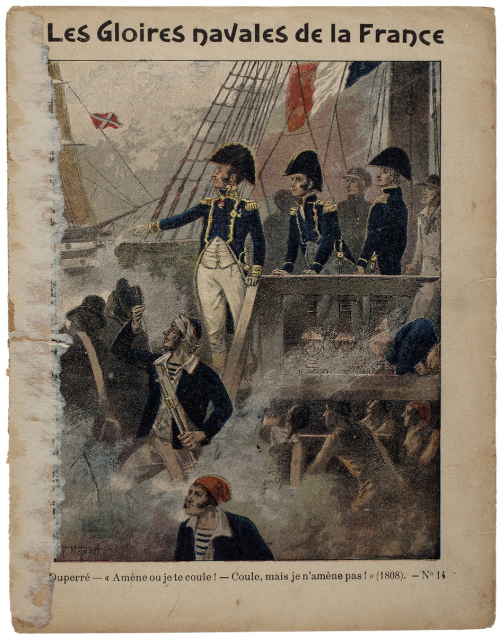 Duperré - Amène ou je te coule! - Coule mais je n'amène pas! (1808) - Les gloires navales de la France . N°14