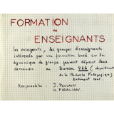 Formation des enseignants.