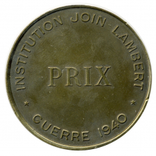 Médaille de prix de l'Institution Join Lambert. 