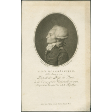 M. M. J. Robespierre, né à Arras en 1759. Député du Dép.t de Paris, à la Convention Nationale en 1792, décapité le 10 Thermidor : l'An 2 de la République..
