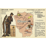 Émulsion Scott - Débilité générale, croissance, dentition, bronchite, rachitisme - Département de la Seine-&-Oise - 1.137.524 habitants - Chef-Lieu : Versailles - Sous-préfectures : Pontoise, Rambouillet, Corbeil.