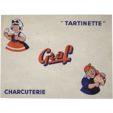 Buvard publicitaire. Graf. Tartinette. Charcuterie.