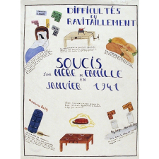 Difficultés du ravitaillement. Soucis d'une mère de famille en janvier 1941.