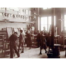 Ecole Primaire Supérieure de garçons, 44 rue Condé à Lyon - Atelier de modelage. 