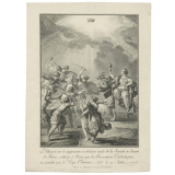Allégorie sur la suppression et abolition totale de la Société se disant de Jésus, sollicitée à Rome par les Puissances catholiques et accordée par le Pape Clement XIV, le 21 juillet 1773.
