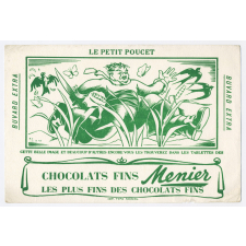 Buvard publicitaire. Le Petit Poucet. Chocolats fins Menier.