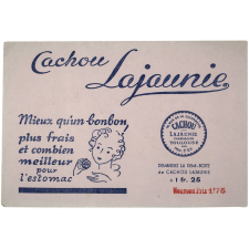 Buvard publicitaire. Cachou Lajaunie.