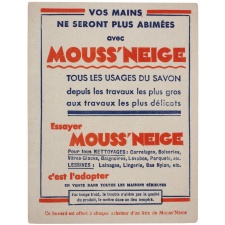 Buvard publicitaire. Mouss'Neige.