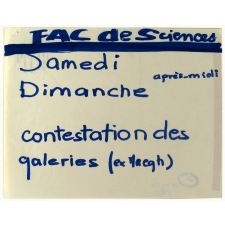Fac des Sciences - Contestation des galeries (ex Maegh).