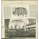 Inauguration de la Bibliothèque Franklin au Havre. Cérémonie d'inauguration présidée par M. Jules Simon. Vue extérieure.