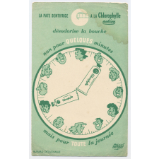 Buvard publicitaire. La pâte dentifrice Gibbs à la Chlorophylle active.