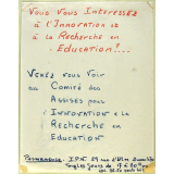 Vous Vous Intéressez à l'Innovation et à la Recherche en Education ?…