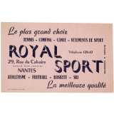 Buvard publicitaire. Royal Sport.