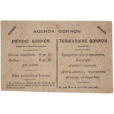 Buvard publicitaire. Irénine Gonnon. Tonicardine Gonnon. 