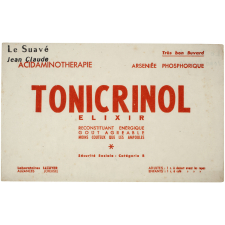 Buvard publicitaire. Tonicrinol Elixir.