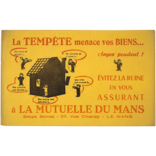Buvard publicitaire. Évitez la ruine en vous assurant à La Mutuelle du Mans.
