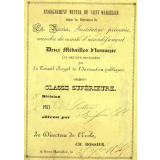 Ex-praemio . Enseignement mutuel de Saint-Marcellin.