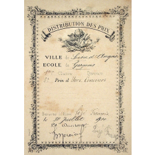 Ex-praemio . Distribution des prix. Ville de Lion d'Angers. Ecole de garçons.